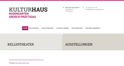 Desktop Screenshot of kulturhaus-rosengarten.ch