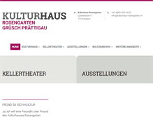 Tablet Screenshot of kulturhaus-rosengarten.ch